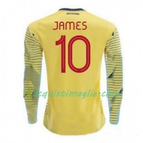 Divisa di Calcio Colombia James Rodriguez 10 Prima Copa América 2019 Manica Lunga